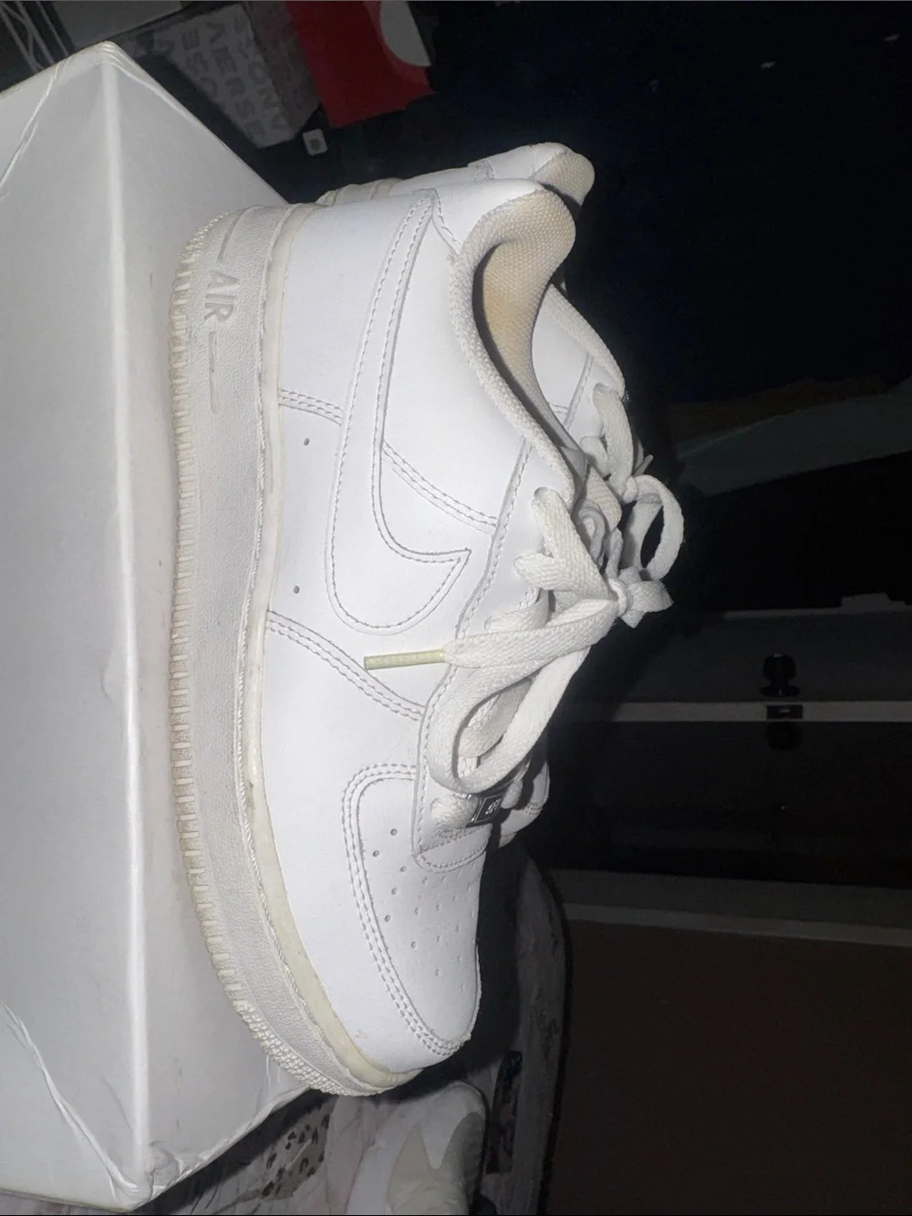 Nike Kids White Low-Top Sneakers with Swoosh